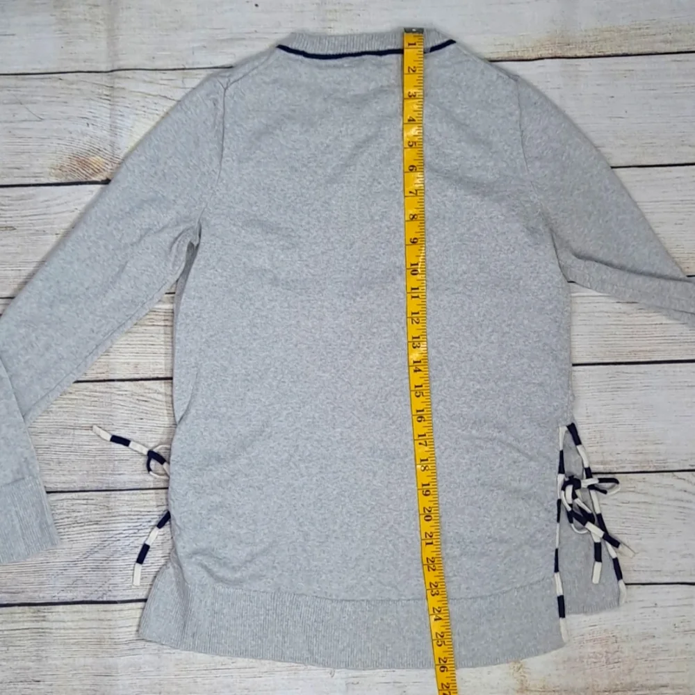 J. Crew Grey Tippi Side Tie Sweater